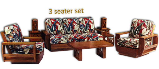 Wide Gump 3 seater Set
